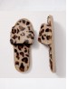 Leopard Soft Plush Fuzzy Non-Slip Slippers (4 Pairs)